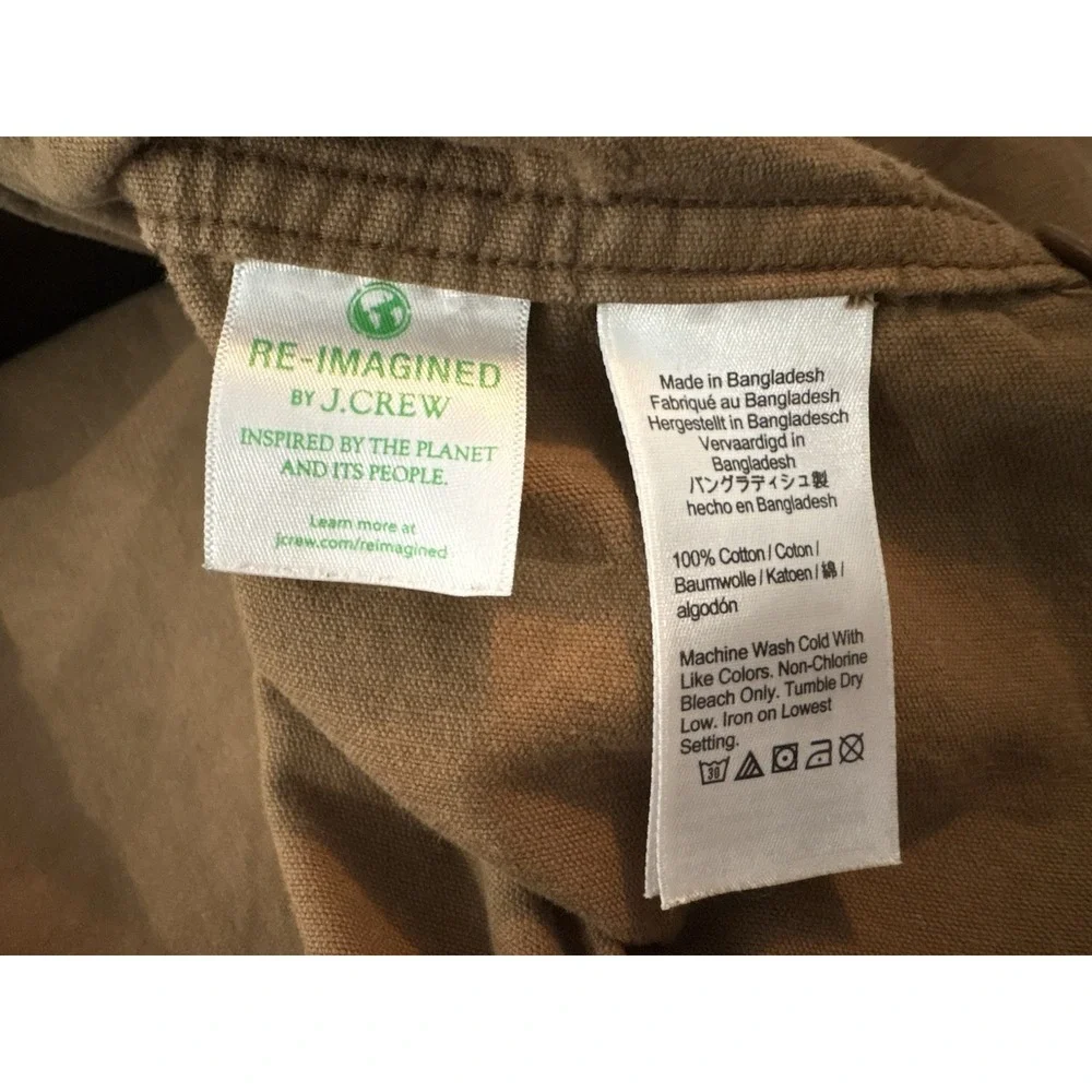 J.Crew Classic Corduroy Shirt Men's Medium Tan Button-Up Long Sleeve 100% Cotton